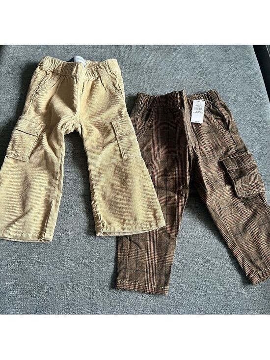 Old Navy Other - Old Navy Baby Boy Corduroy Pants Plaid Pants Set 18-24 Months